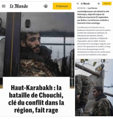 Erməni hərbçiləri Şuşadan Xankəndinə qaçıblar - Fransanın “Le Monde” qəzeti