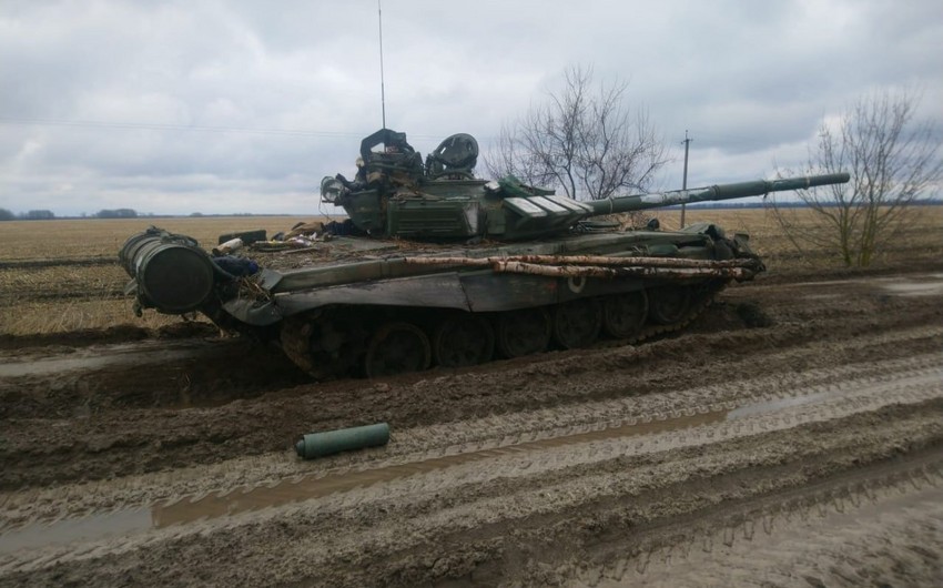 Ukrayna Baş Qərargahı: Düşmənin bir tankı, dörd zirehli texnikası, altı avtomobili,  bir artilleriya sistemi və iki eskadra mina gəmisi məhv edilib