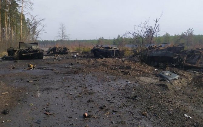 Ukrayna Baş Qərargahı: "Ötən gün Rusiyanın 10 tankını, 3 helikopterini məhv etmişik"