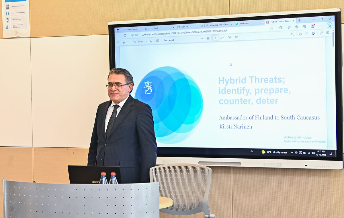 Finlandiyalı mütəxəssislərin iştirakı ilə "Media və hibrid təhdidlər" mövzusunda seminarlara başlanılıb