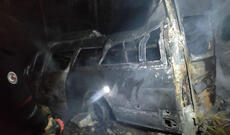 Mikroavtobusda 4 nəfər yanaraq həyatını itirdi