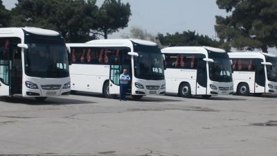 Azərbaycana 15 ədəd iritutumlu sərnişin avtobusu gətirilib - FOTO
