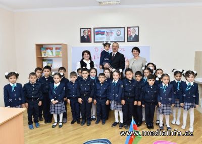 İlham Əliyev 311 saylı məktəbin açılışında - SABUNÇUDA - FOTO