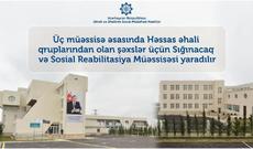Üç müəssisə əsasında  Sığınacaq və Sosial Reabilitasiya Müəssisəsi yaradılır