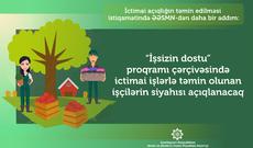 40 minədək işsiz və işaxtaran şəxs haqqı ödənilən ictimai işlərə cəlb edilib