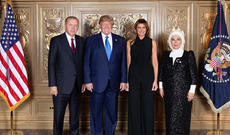 Ərdoğanla xanımı Trampın verdiyi qonaqlıqda