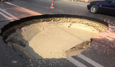 Bakıda daha bir yol çökdü