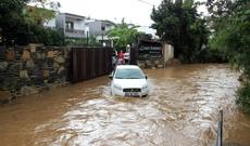 Bodrum suya qərq oldu - Video