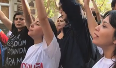 Bakıda qadın zorakılığına qarşı aksiya keçirildi