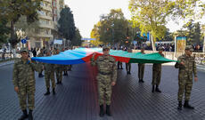 Gəncədə “Bayraq yürüşü” keçirilib