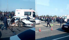 Mərdəkan yolunda ağır qəza - Ölənlər var+Video