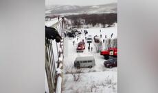 Rusiyada avtobus çaya aşdı - 18 ölü, 23 yaralı + Video