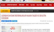 Türkiyə qəzetləri Azərbaycanda həyata keçirilən islahatlardan yazır