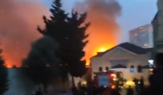 Bakıda 3-cü mikrorayon bazarında yanğın + Video