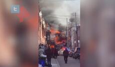 Güclü partlayış, 2 nəfər öldü - Video