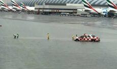 Dubayın Beynəlxalq hava limanı güclü yağışlar nəticəsində su altında qaldı + Video