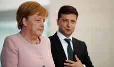 Zelenski ilə Merkel təbii qazın Ukraynadan Avropaya nəqli məsələsini müzakirə ediblər