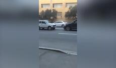 Bakıda “Niva” sürücüsü qayda pozan şəxsi belə “cəzalandırdı” - VİDEO