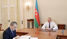Prezident İlham Əliyev İqtisadiyyat nazirini qəbul edib