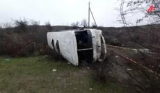 Oğuzda dəhşətli qəza baş verib