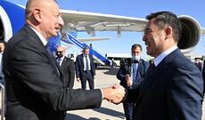 İlham Əliyevin Bişkekdə rəsmi qarşılanma mərasimi oldu