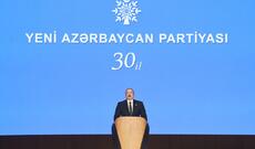 Yeni Azərbaycan Partiyasının yaradılmasının 30 illiyi münasibətilə tədbir keçirilib
Prezident, Yeni Azərbaycan Partiyasının Sədri İlham Əliyev tədbirdə çıxış edib
