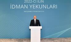 Prezident İlham Əliyev ötən ilin idman yekunlarına həsr olunmuş mərasimdə iştirak edib
