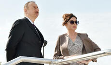 Prezident İlham Əliyev və birinci xanım Mehriban Əliyeva Salyan rayonuna səfər ediblər