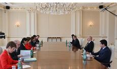 Azərbaycan Prezidenti İlham Əliyev Fransanın Avropa və xarici işlər nazirini qəbul edib