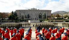 Xankəndi şəhərində Vətən müharibəsində əldə edilən Zəfərin üçüncü ildönümünə həsr olunan hərbi parad keçirilib