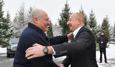 Sankt-Peterburqda Azərbaycan Prezidenti İlham Əliyevin Belarus Prezidenti Aleksandr Lukaşenko ilə görüşü olub