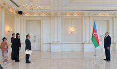 Azərbaycan Prezidenti İlham Əliyev Yaponiyanın ölkəmizdə yeni təyin olunmuş səfirini qəbul edib