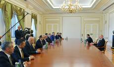 Prezident İlham Əliyev Türkiyə Böyük Millət Məclisinin üzvlərindən ibarət nümayəndə heyətini qəbul edib