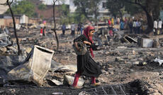Gecəqonduda baş verən yanğından sonrakı vəziyyət
