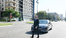 Prezident İlham Əliyev “Cavanşir” körpüsünün yerində inşa olunmuş yeni avtomobil yolunun açılışında iştirak edib