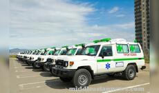 Almaniya Monqolustanın 17 rayonuna "Toyota Land Cruiser LC78" təcili yardım ciplər bağışlayıb