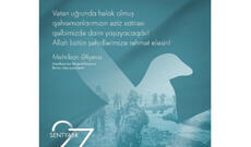 Birinci vitse-prezident Mehriban Əliyeva 27 Sentyabr - Anım Günü ilə əlaqədar paylaşım edib