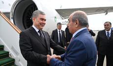 Türkmənistan Xalq Məsləhətinin sədri Qurbanqulu Berdiməhəmmədov Azərbaycana səfərə gəlib