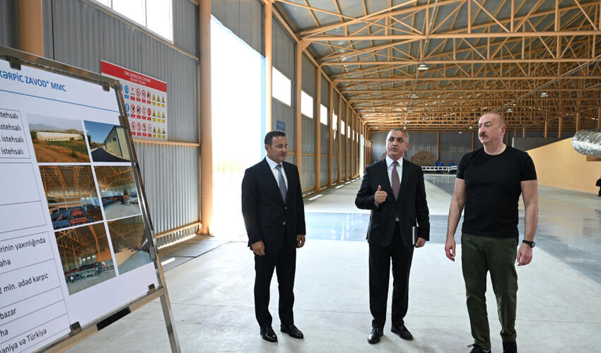 Xocalı kərpic zavodunun açılışı olub