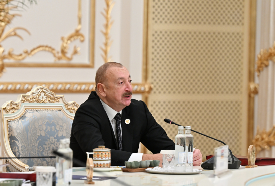 Prezident İlham Əliyev Düşənbədə MDB Dövlət Başçıları Şurasının məhdud tərkibdə iclasında çıxış edib