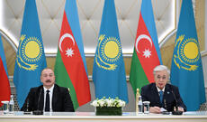 Azərbaycan və Qazaxıstan prezidentləri mətbuata bəyanatlarla çıxış ediblər