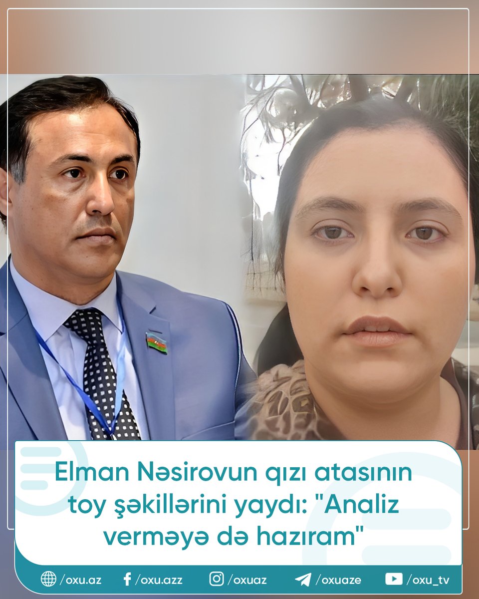 Elman Nəsirovun qızı atasının toy şəkillərini yaydı: "Analiz verməyə də hazıram"