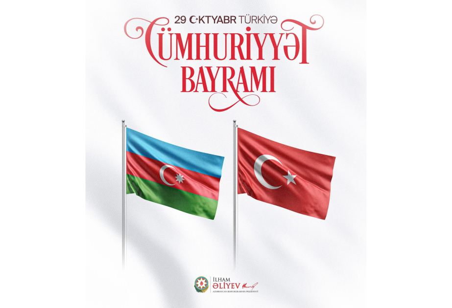 Prezident İlham Əliyev Türkiyənin milli bayramı münasibətilə paylaşım edib