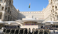 Bakıda Vətən müharibəsində Qələbənin beşinci ildönümünə həsr olunmuş Hərbi parad keçirilib
