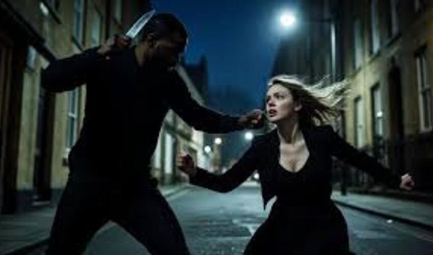 Birminhemdə qaradərili kişi ağdərili qadına bıçaqla hücum edib