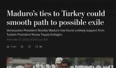 Amerika mediasının məlumatına görə, Maduronun Türkiyəyə sürgünə göndərilə biləcəyi ilə bağlı fərziyyələr geniş yayılıb