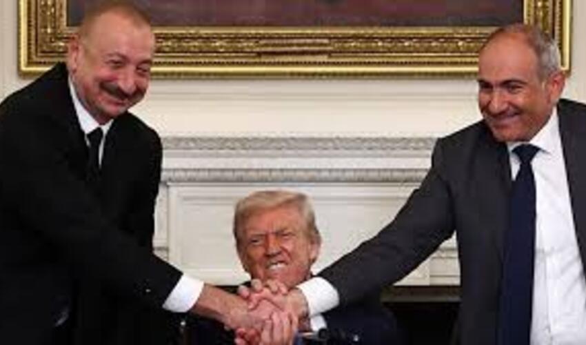 Tramp Nobel Sülh Mükafatına namizəd göstərildiyinə görə Əliyev və Paşinyana təşəkkür etdi