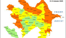Küləkli hava şəraiti ilə bağlı sarı və narıncı xəbərdarlıq verilib