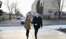 Prezident İlham Əliyev Xankəndi şəhərində Zəfər parkının açılışında iştirak edib