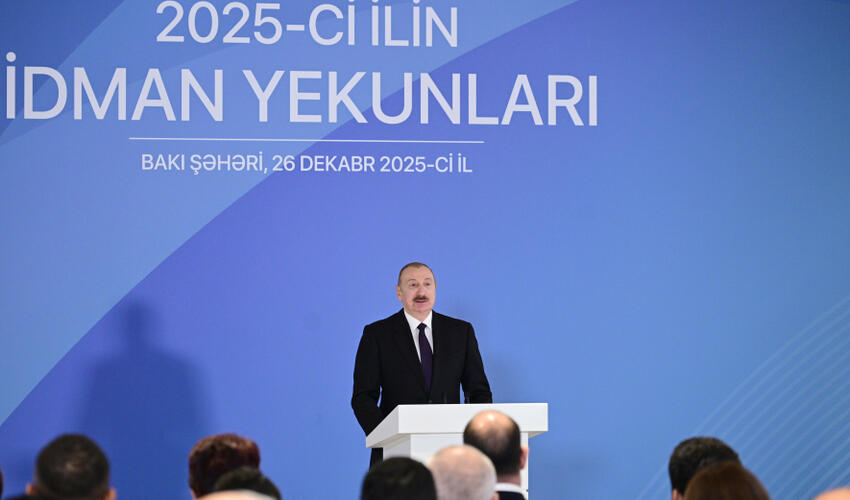 Prezident İlham Əliyev 2025-ci ilin idman yekunlarına həsr olunan mərasimdə iştirak edib